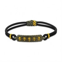 Skull Rubber Silver Bracelet