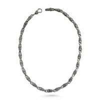 Skull Knitted Silver Necklace