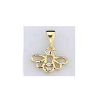  14K Gold Zircon stone Pendant 0,86 gr 
