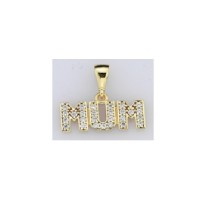  14K Gold Zircon stone Pendant 0,94 gr 