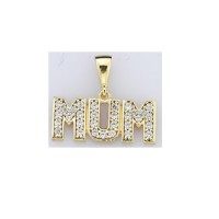  14K Gold Zircon stone Pendant 1,62 gr 