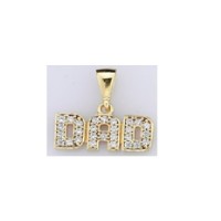  14K Gold Zircon stone Pendant 0,97 gr 