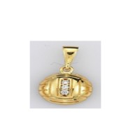  14K Gold Zircon stone Pendant 0,77 gr 
