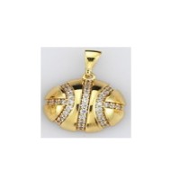  14K Gold Zircon stone Pendant 1,85 gr 