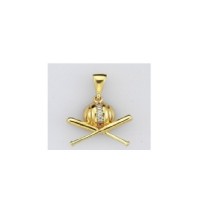  14K Gold Zircon stone Pendant 1,13 gr 