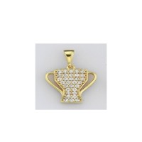  14K Gold Zircon stone Pendant 0,98 gr 