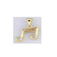  14K Gold Zircon stone Pendant 0,96 gr 