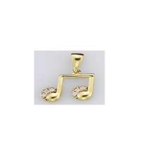  14K Gold Zircon stone Pendant 1,02 gr 