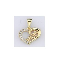  14K Gold Zircon stone Pendant 1,22 gr 