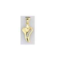  14K Gold Zircon stone Pendant 0,93 gr 