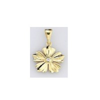  14K Gold Zircon stone Pendant 1,02 gr 
