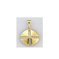  14K Gold Zircon stone Pendant 1,53 gr 