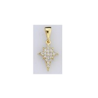  14K Gold Zircon stone Pendant 0,7 gr 
