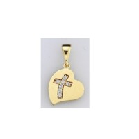  14K Gold Zircon stone Pendant 1,18 gr 