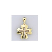  14K Gold Zircon stone Pendant 1,16 gr 