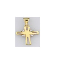  14K Gold Zircon stone Pendant 0,86 gr 