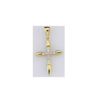  14K Gold Zircon stone Pendant 0,76 gr 