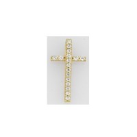  14K Gold Zircon stone Pendant 0,62 gr 