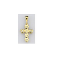  14K Gold Zircon stone Pendant 0,81 gr 