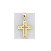  14K Gold Zircon stone Pendant 0,9 gr 