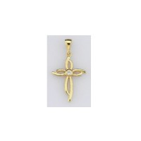  14K Gold Zircon stone Pendant 1,12 gr 