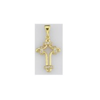  14K Gold Zircon stone Pendant 1,01 gr 