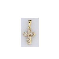  14K Gold Zircon stone Pendant 1,2 gr 