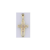  14K Gold Zircon stone Pendant 1 gr 