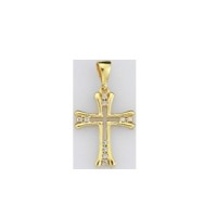  14K Gold Zircon stone Pendant 1,18 gr 