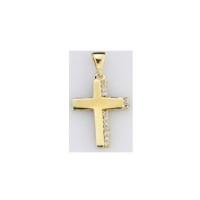  14K Gold Zircon stone Pendant 1,03 gr 