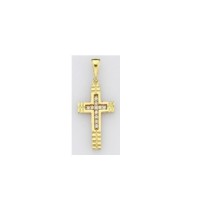  14K Gold Zircon stone Pendant 1,22 gr 