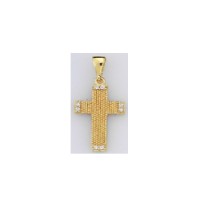  14K Gold Zircon stone Pendant 1,1 gr 