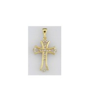  14K Gold Zircon stone Pendant 1,53 gr 