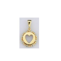  14K Gold Zircon stone Pendant 1,16 gr 