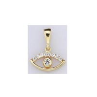  14K Gold Zircon stone Pendant 0,77 gr 