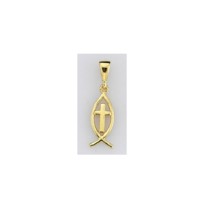 14K Gold Zircon stone Pendant 0,63 gr 