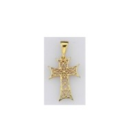  14K Gold Zircon stone Pendant 0,78 gr 