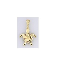 14K Gold Zircon stone Pendant 1,04 gr 