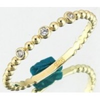  14K Gold Zircon stone Ring 0,98 gr 