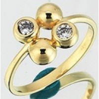  14K Gold Zircon stone Ring 2,25 gr 