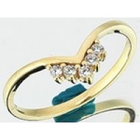  14K Gold Zircon stone Ring 1,58 gr 
