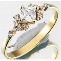  14K Gold Zircon stone Ring 1,6 gr 