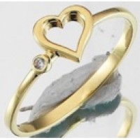  14K Gold Zircon stone Ring 1,13 gr 