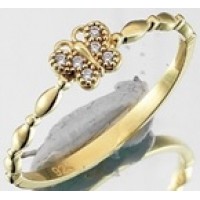  14K Gold Zircon stone Ring 1,2 gr 