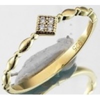  14K Gold Zircon stone Ring 1,12 gr 