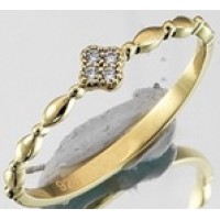  14K Gold Zircon stone Ring 1,05 gr 