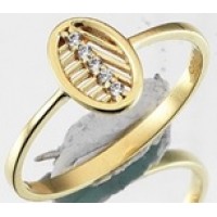  14K Gold Zircon stone Ring 1,37 gr 