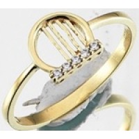  14K Gold Zircon stone Ring 1,42 gr 