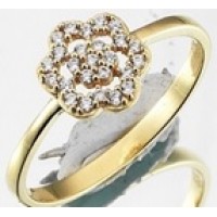  14K Gold Zircon stone Ring 1,71 gr 