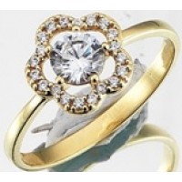  14K Gold Zircon stone Ring 2,09 gr 